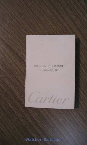 CARTIER certificado  garantia internacional 